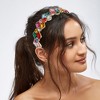 Unique Bargains Women's Metal Colorful Rhinestone Faux Crystal headband 5.51"x1.38" 1 Pc - 2 of 4