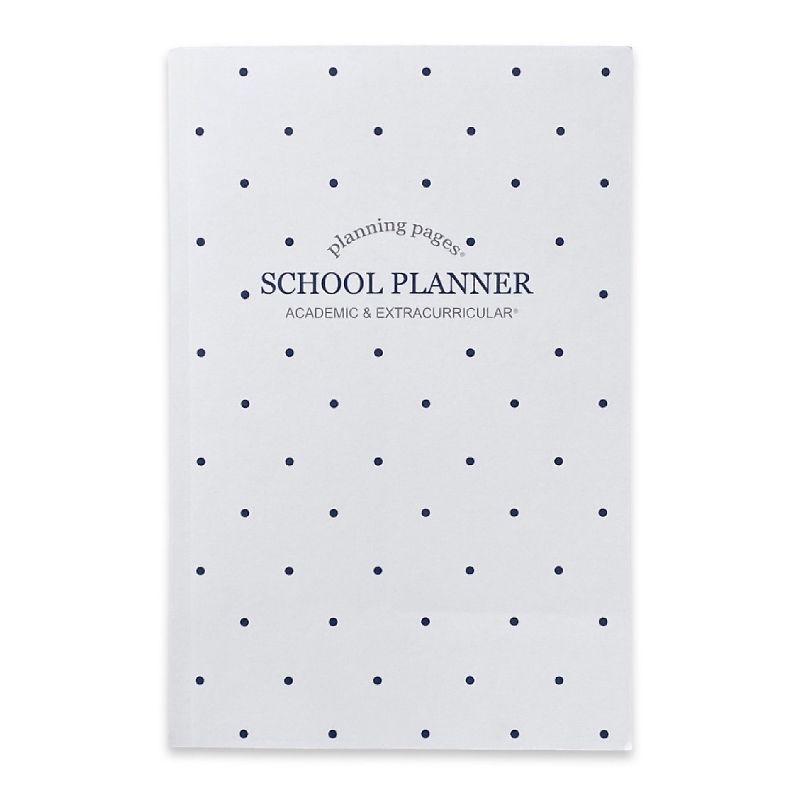 Kahootie Co. It's That Kinda Day School & After School 9" x 6" Monthly & Weekly Planner Navy Polka, 1 of 8