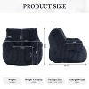 Kumasinova Corduroy Bean Bag Chair for Adults,Teens,Memory Foam Bean Bag Sofa with Armrest,Bean Bag Lounger for Bedroom,Living Room,No Assembly,Black - 2 of 4