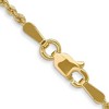 Black Bow Jewelry 1.6mm 14K Yellow Gold Solid Classic Rope Chain Anklet, 9 Inch - 2 of 4
