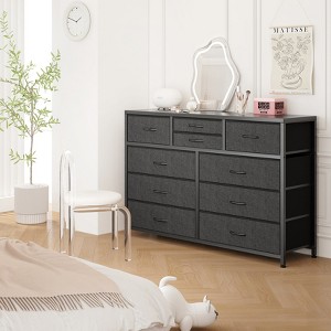 Storage drawers, 10-drawer dresser, modern TV cabinet, spacious storage space, suitable for bedroom, corridor, entryway - 1 of 4