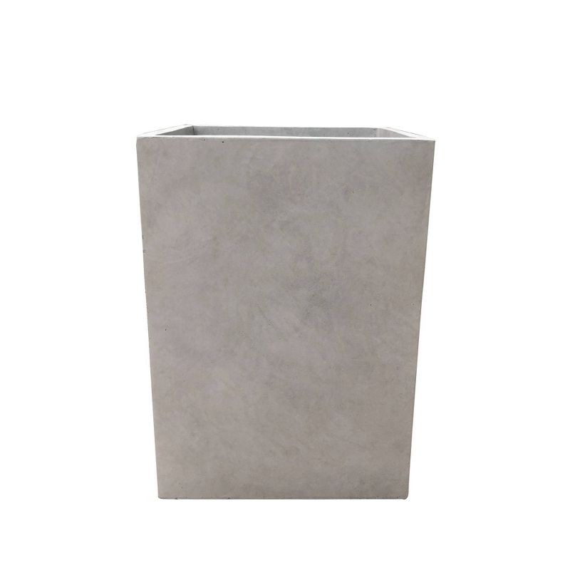 19&#34; Kante Lightweight Durable Modern Tall Square Outdoor Planter Weathered Concrete Gray - Rosemead Home &#38; Garden, Inc., 1 of 10