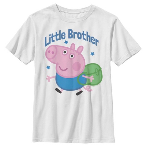 Boy's Peppa Pig George Little Brother T-shirt - White - Large : Target