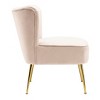 WestinTrends Phoebe Upholstered Tufted Velvet Accent Chair With Metal Leg - 4 of 4