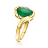 Ross-Simons 2.70 Carat Emerald Swirl Ring in 18kt Gold Over Sterling - 3 of 4