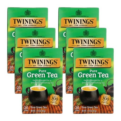 Twinings Pure Green Tea - Case of 6 boxes/20 bags