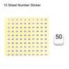 Unique Bargains Office Home Warehouse Self-Adhesive 1 to 100 Number Stickers - 2 of 4