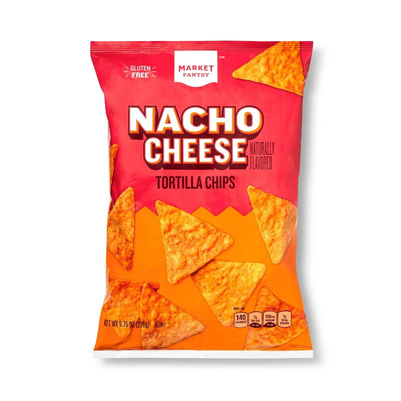 Nacho Cheese Tortilla Chips - 9.75oz - Market Pantry&#8482;, 1 of 4