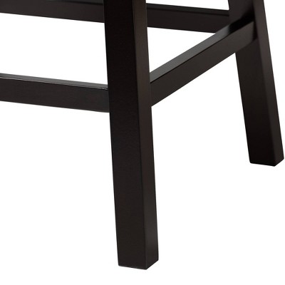 Theron Tan Faux Leather and Espresso Wood Swivel Counter Stool Set