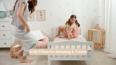 White Cotton Toddler Pillow with Pillowcase, 13"x18"