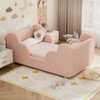 Docred Toddler Bed,Child Bed for Kids with Extra Safty Broad,Standard Crib Size Toddler Bed,Certified Fabric Toddler Beds,Toddler Floor Bed - 4 of 4