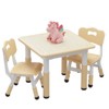 Height Adjustable Kids Table and 2 Chairs Set,Children Multi-Activity Table for 2 - 3 of 4