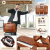 Faux Leather Messenger Bag for Men | 17 Inch Leather Mens Laptop Bag Leather Briefcase - 4 of 4