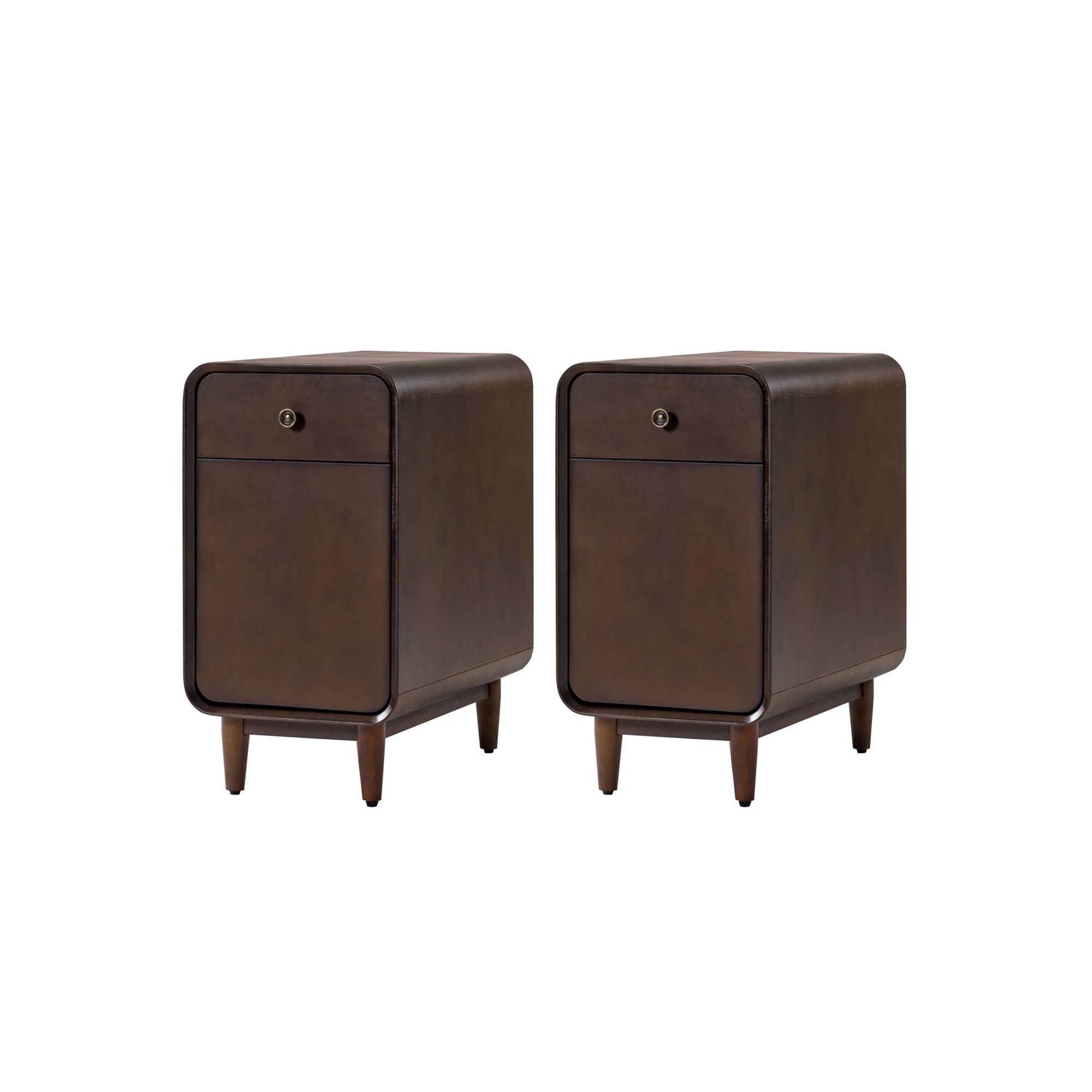 Georg Mid-century Modern 26 Tall 1-Drawer End Table Set of 2 |ARTFUL LIVING DESIGNS