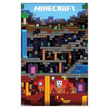 Trends International Minecraft - Worldly Framed Wall Poster Prints