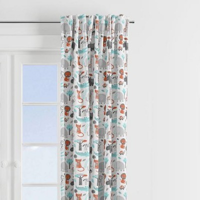 Details about   4 pc Gray Patchwork Jungle Safari Animal Window Curtains Panels Drapes 84 inch L 