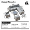 XIZZI Premium Outdoor Swivel Chair Sofa Set in 7 Colors, Modular Patio Seating with Swivel Chairs, Add-Ons Like Coffee Table and Fire Pit - 3 of 4