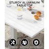 Aluminum 31"-63" Extendable Outdoor Dining Table Set for 4-6 Person, Expandable Patio Table with Aluminum Slat for Backyard, Deck - 4 of 4