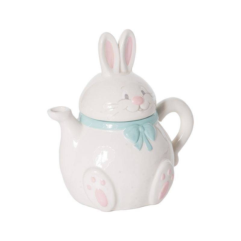 Transpac Dolomite 7.5 in. White Easter Figural Bunny Teapot, 2 of 5