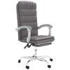 vidaXL Reclining Office Chair Gray Faux Leather - 2 of 4