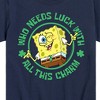 Boys' - SpongeBob Squarepants - Who Needs Luck With This Charm Short Sleeve Graphic T-Shirt - 2 of 4