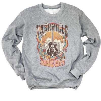 Simply Sage Market Women's Graphic Sweatshirt Music City Flowers