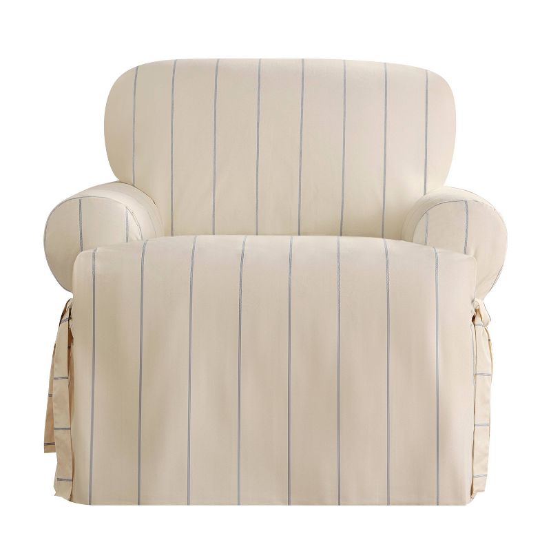 Sure Fit Heavyweight Cotton Duck T Cushion Chair Cover, 3 of 7
