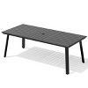 Crestlive Products Patio Outdoor Dining Table, Aluminum Frame with Umbrella Hole Outdoor Furniture Black - 2 of 4