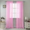 RT Designer Collection Celine Sheer Luxurious Modern Design Curtain Panel 54" x 84" Pink - 2 of 4