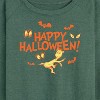Women's - Dr. Seuss - Happy Halloween Eyes Lightweight French Terry Wide Neck Long Sleeve Shirt - 2 of 4