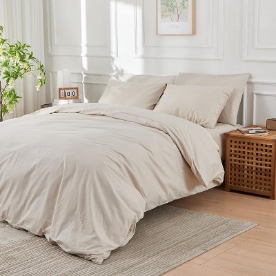 Storm Gray Long Staple Cotton Percale Duvet Cover Set