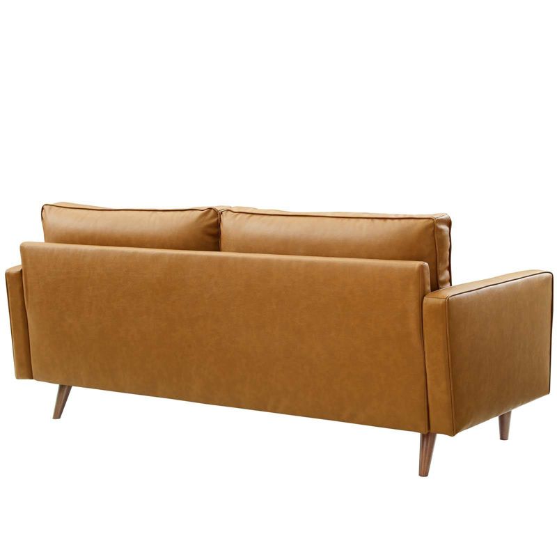 Valour Upholstered Faux Leather Sofa Tan - Modway, 4 of 9