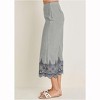 VENUS Womens Pinstripe Eyelet Crop Pants - 4 of 4