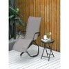 59.75"Rocking Sun Lounger, Foldable, Portable Chair,Brown - 2 of 4