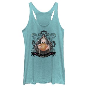 Women's Snow White and the Seven Dwarves Evil Queen Pumpkin Racerback Tank Top - 1 of 4