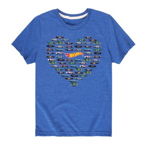 Boys' - Hot Wheels - Valentine's Hot Wheels Heart Short Sleeve Graphic T-Shirt - 1 of 4