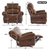 40.75'' Suede Recliner Chair with Manual Glider Mechanism and Spacious Seat for Living Room - 2 of 4