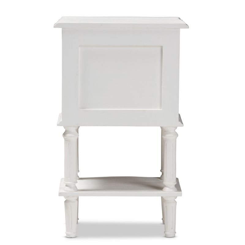 Audrey Finished 2 Drawer Nightstand White - Baxton Studio, 5 of 12
