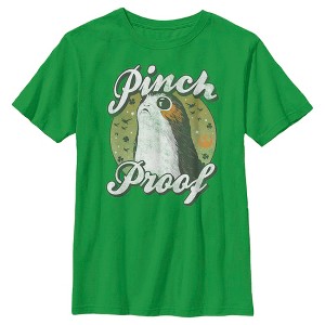 Boy's Star Wars The Last Jedi Porg St. Patrick's Day Pinch Proof T-Shirt - 1 of 4