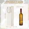 Unique Bargains Thick Kraft Paper Gold Edge Wine Gift Bags 13.7" x 3.7" x 3.5" 6 Pcs - 2 of 4