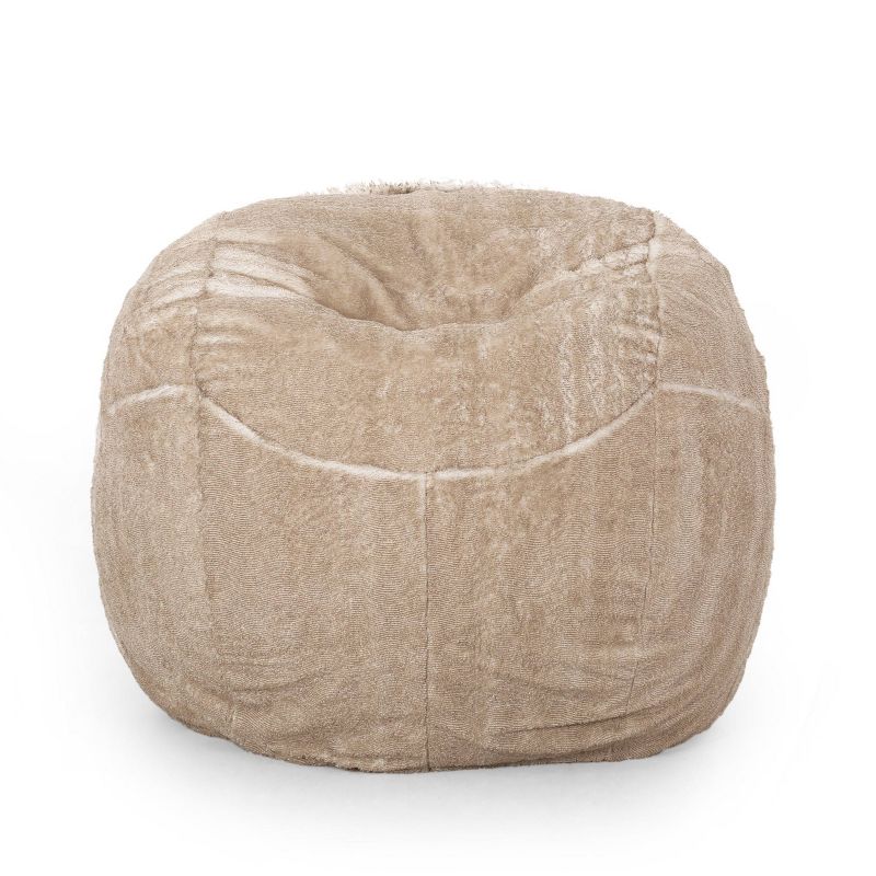 60" Greyrock Modern Glam Faux Fur Winter Bean Bag - Christopher Knight Home, 1 of 7