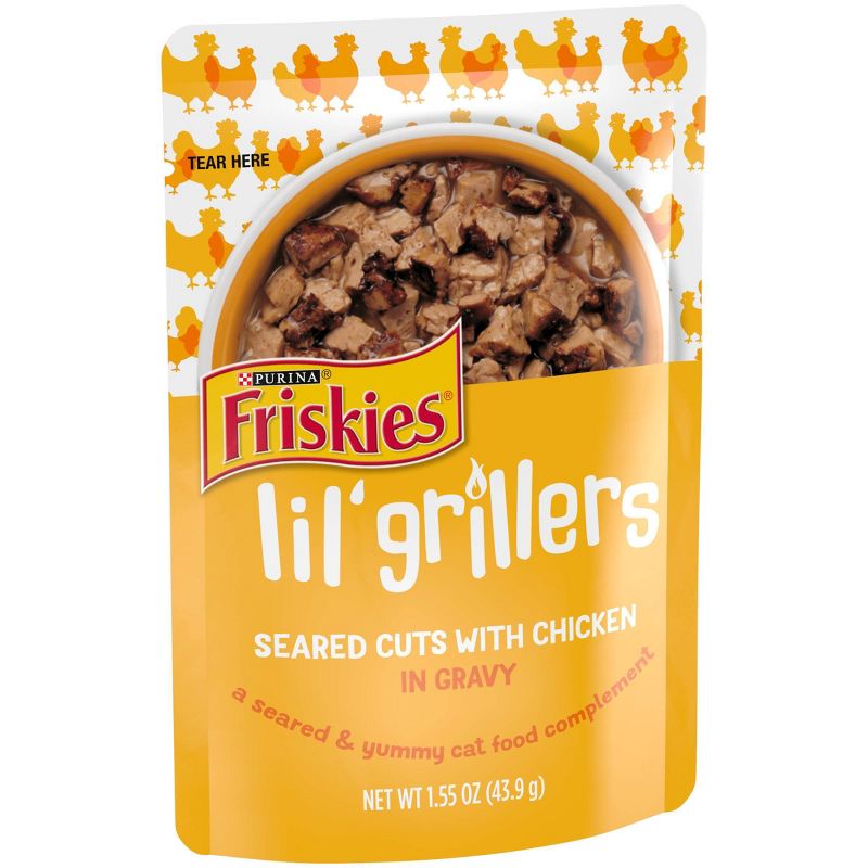 Purina Friskies Lil' Grillers Lickable Seared Cuts In Gravy Wet Cat Food - 1.55oz, 5 of 7
