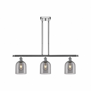 Bella - 3 Light Stem Hung Island In Industrial Style-10 Inches Tall and 36 Inches Wide - 1 of 1