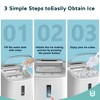 EUHOMY Countertop Ice Maker Machine with Handle, 26.5lbs Per Day, 9 Cubes in 6 Mins, Auto-Cleaning Portable Ice Maker with Basket and Scoop,White - 2 of 4