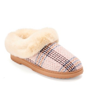 Dearfoams Women's Hannah Festive Knit Clog House Shoe Slipper - 1 of 4