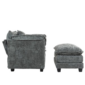 Ridstar Accent Chair, Armchairs with Wider Seat For Living Room & Bedroom-Gray - 1 of 4