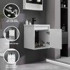 KTMBDW Floating Bathroom Vanity with Sink, Single Sink Wall Mounted Bathroom Vanity, White Ceramic Basin Top for Small Space - 4 of 4