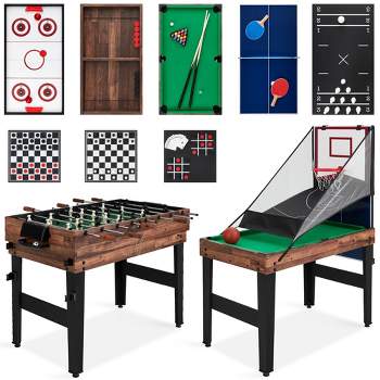 Best Choice Products 13-in-1 Combo Game Table Set w/ Ping Pong, Foosball, Basketball, Air Hockey, Archery