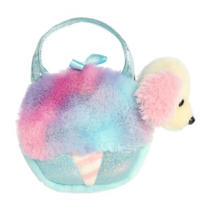 Aurora Small Cotton Candy Puppy Fancy Pals Fashionable Stuffed Animal White 8" - 1 of 4