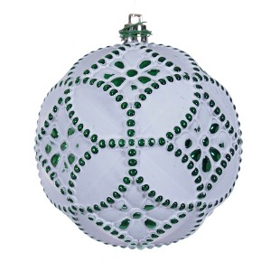 Vickerman Etch Antique White Brush Ornament - 1 of 1